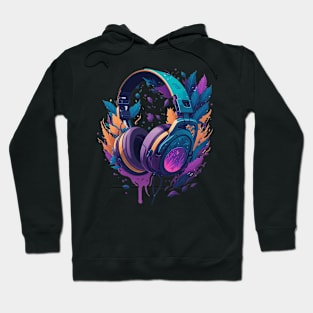 DJ Headphones Cyber Vibes Tee! Hoodie